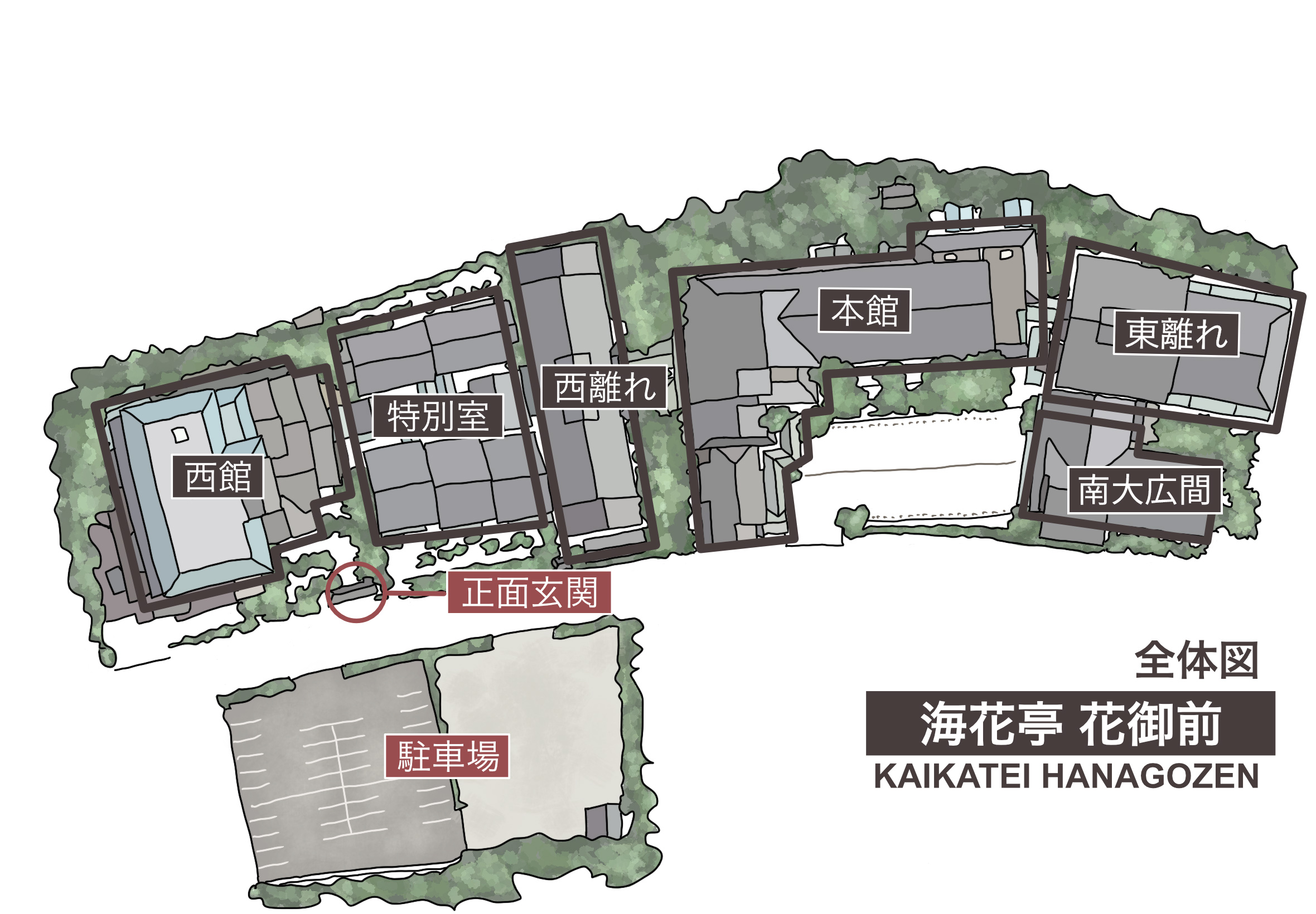 花御前全体図イラストマップ